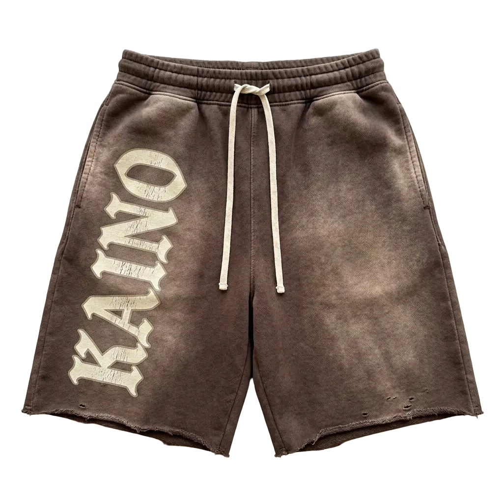 Brown Wash Shorts